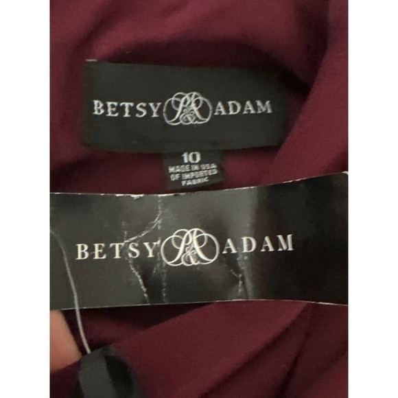 Betsy & Adams Asymmetrical Neckline Evening Gown Red Size 10 NWT - Picture 16 of 16